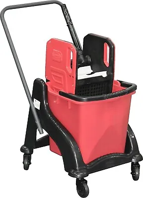 Kentucky Wringer Mop Bucket 25L Industrial Toilet Commercial Floor Cleaning Red • £59.77
