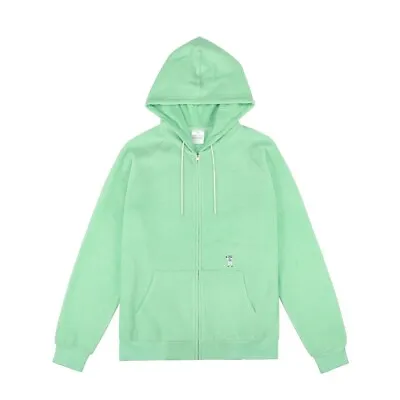 Barstool Sports Green Moon Man Sherpa Fleece Hoodie Full Zip Sz XL New! • $24.99