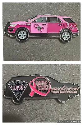 Mass State Police Pink Cruiser Challenge Coin • $25