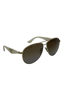 $279 • Buy Prada SPR53Q Ivory/White Pilot Style Sunglasses (Pre-Owned)