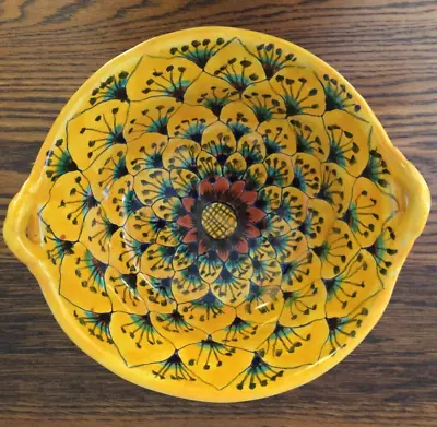 Vintage Talavera Large 10-inch Yellow Cazuela Bowl • $28