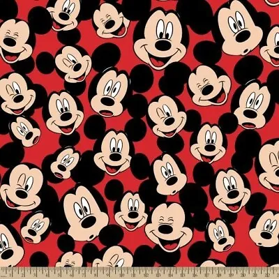 Disney Mickey Mouse Fleece Fabric 60  Wide By The Yard • $5.99