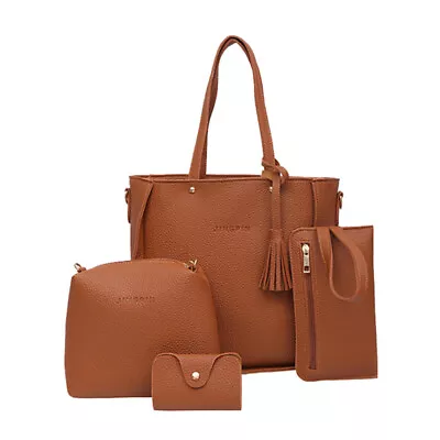 Women Four Set Handbag Shoulder Bags Four Pieces Tote Bag Crossbody Wallet Bags • $20.35