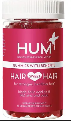 Hum Hair Sweet Hair -for Stronger Healthier Hair 60 Vegan Berry Gummy • $16.99