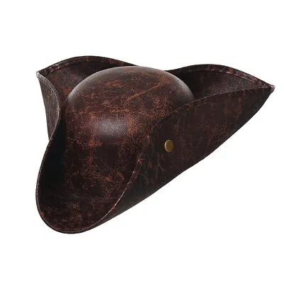 Medieval Pirate Hat Colonial Style Tricorn Hat  For Men Halloween Dress Up Hat • $13.99