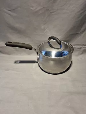 MEYER Bella Cuisine Stainless Steel 7 X 4.5 Sauce Pan AND Lid USED • £35