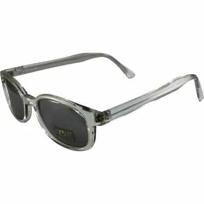 Original X-KD's Biker Shades PCSUN 20% Larger Clear Frames Silver Mirror Lenses • $14.95