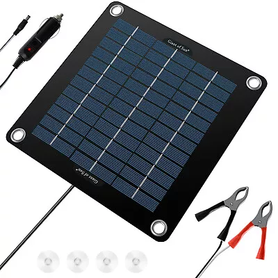 10W Solar Panel 12 Volt Trickle Battery Charger For Caravan Car Van Boat Kit • £17