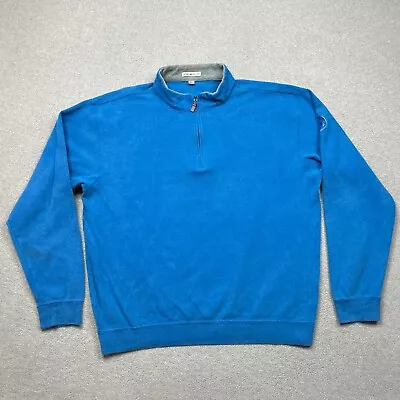 Dallas Mavericks Sweater Mens 2XL XXL Blue 1/4 Zip Pullover Peter Millar NBA * • $22.94