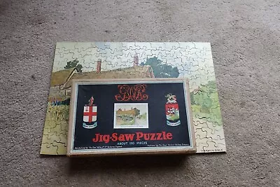 Chad Valley Wood Jigsaw Puzzle 1930s Ann Hathaways Cottage GWR COMPLETE 150 • £24.99