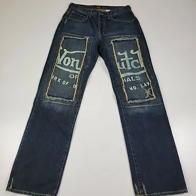 Y2K Von Dutch Denim Jeans Mens 32 X 32 USA  Patched Distressed Originals NWOT • $199.99