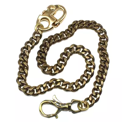 Heavy Duty Brass Vintage Wallet Chain Bag Chains Brass Fob Pants Chain Key Chain • $27.99