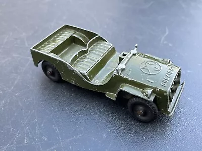 Vintage Cast Metal Tootsietoy Army Jeep W-2017590 **flaws** • $12.99