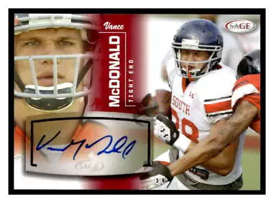 Vance McDonald 2013 SAGE 32  AU  Autographs Red  Auto • $2.99