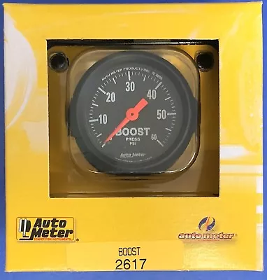 Auto Meter 2617 Z-Series Mechanical Boost Gauge 0-60 PSI 2 1/16 • $84.99