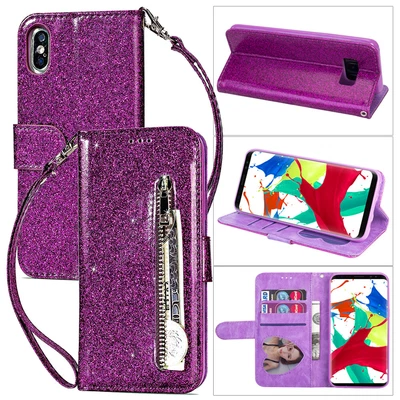 $12.98 • Buy Shinny Wallet Flip Case For Samsung S22 S21 S20 Ultra S10 S9 S8 Plus S7 S6 Edge