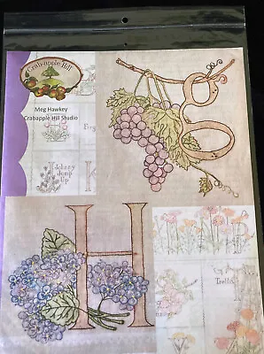 Crabapple Hill Meg Hawkey Gardener Alphabet Quilt Block Pattern G H Grapes • $7.95