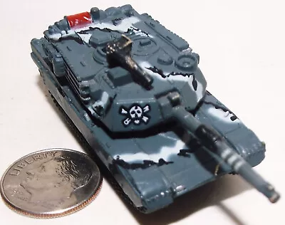 Small Micro Machine M-1 Abrams Tank In Dark Winter Camo / Skull & Cross Bones #3 • $9