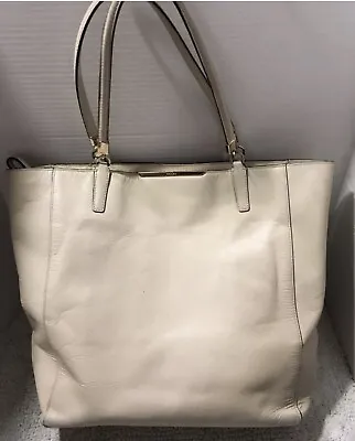 COACH Madison North/South Tote Carryall Bag Saffiano Leather Parchment 28743 • $49.95