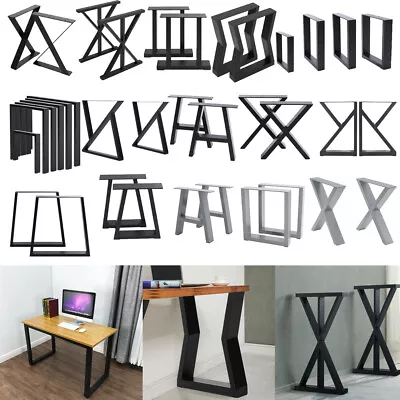 £20.95 • Buy Industrial Steel Table Desk Legs Bench Square A Frame/Trapezoid/X Ⅱ-Shape Option