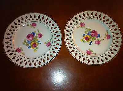 Makkum M/K Desert Plates Set Of 2 Vintage Pink Roses • $39.99