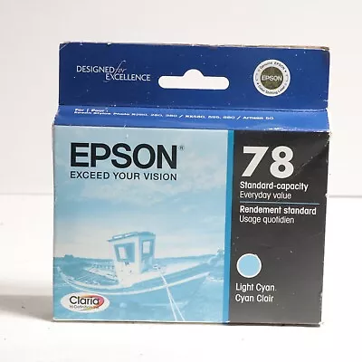 Epson 78 Claria Hi-Definition LIGHT CYAN Ink Cartridge T078520  EXP:06/2016 • $12.49