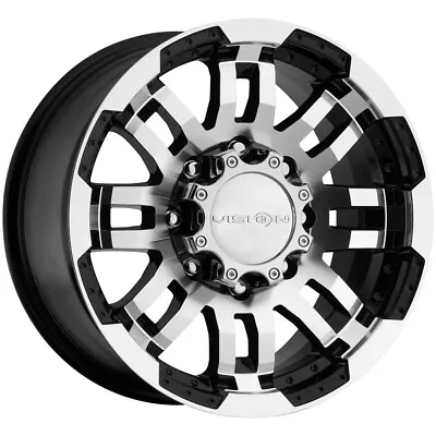 Vision 375 Warrior 17x8.5 8x6.5  +18mm Black/Machined Wheel Rim 17  Inch • $158.99