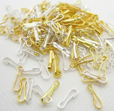 200pcs Hook Clasps - Silver Gold Or Mixed Tone Packs - Craft Jewellery Findings • £2.50