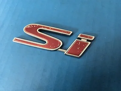 Honda Red Si Emblem For Honda Civic 2Dr 4Dr Trunk Rear Badge Used • $9.95