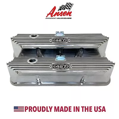 Ford FE 427 Tall Valve Covers   POWERED BY 427 CUBIC INCHES  Style 2 - Polished • $295