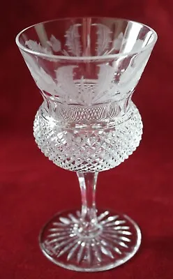 Edinburgh Crystal Thistle Pattern - Port Glass - Signed • £30