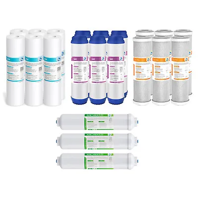5 Stage Reverse Osmosis System RO Water Filter Sediment Carbon Block Cartridges • $57.42