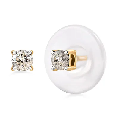 TJC Diamond Stud Earrings For Women In 9ct Yellow Gold With Push Back • £80.99