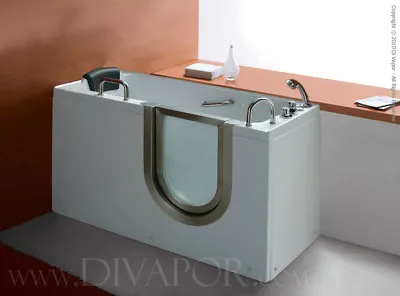 £2524.50 • Buy Di Vapor Varedo Walk In Bath - One Person Mobility Tub - 133cm X 65cm 