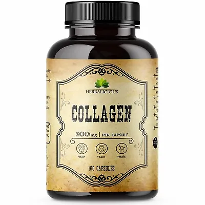 Hydrolyzed Marine Collagen Supplement For Bone And Joint Support 100 Caps • $19.99