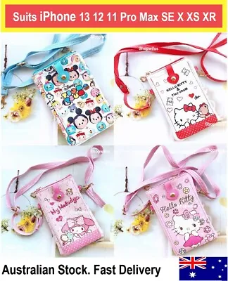 Disney Tsum Tsum Crossbody Phone Case Bag Wallet IPhone 14 13 12 11 Pro Max SE X • $13.67