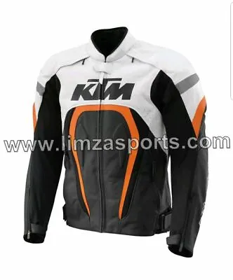 Motorbike KTM Leather Jacket Motogp-Motorcycle Racing Jacket • $219