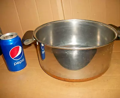 Vintage Revere Ware 6 Quart? Stainless Steel Stock Pot/Dutch Oven NO LID • $32.99