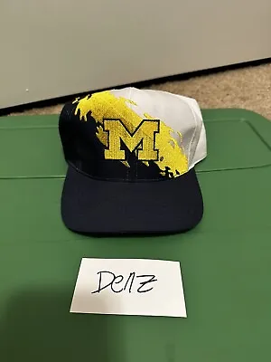 Vintage Michigan Wolverines Logo 7 Splash Snapback Hat • $130