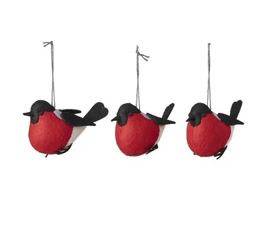 Ikea Vinterfint Hanging Decorations Red Birds 3-pack Fabric • £21.84