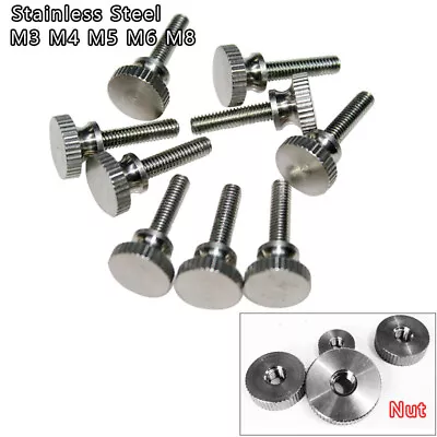 Knurled Thumb Screws / Nuts Stainless Steel Hand Grip Knob Bolt M3 M4 M5 M6 M8 • $17.85