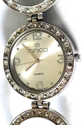 Minicci Ladies Queartz Watch W Crystal Bezel #28500 • $19.95