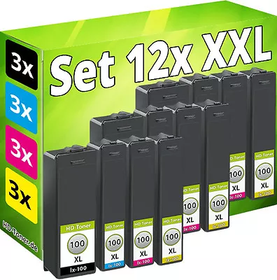 12 Ink Cartridges For Lexmark 100XL S300 S301 S305 S308 S815 S816 S608 S405 S408 • £25.48