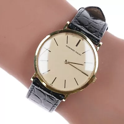 Vintage 18k Audemars Piguet Ultra Thin 18 Jewel Dress Watch • $2595