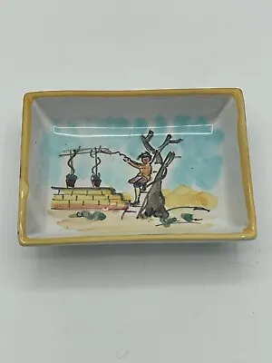Vintage MAF Italy Ceramic 3x4 Hand Painted Dish Numbered 532/1 • $42.95
