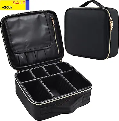 Makeup Bag Cosmetic Case Vanity Travel Beauty Box Make Up Train Case Hairdressin • £29.98