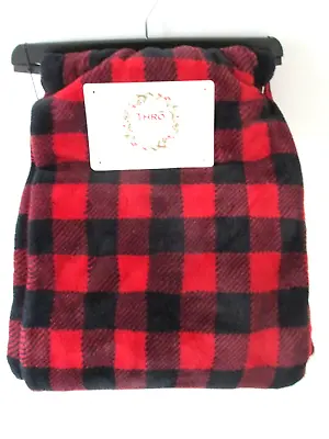 Marlo Larenz Red And Black Plaid Throw Blanket 50  X 70  New • $49.99