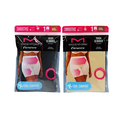 Maidenform 2 Pack Thigh Slimmer With Cool Comfort Smooths1 Nude 1 Black • $14.49