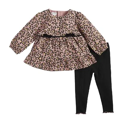 Mud Pie Baby Girl Safari Leopard Two Piece Set Tunic & Leggings Size 3T NEW • $21.95