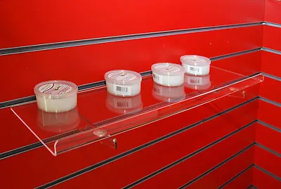 Slatwall Retail Display Shelf With Lip On Brackets 1000mm X 100mm • £14.14